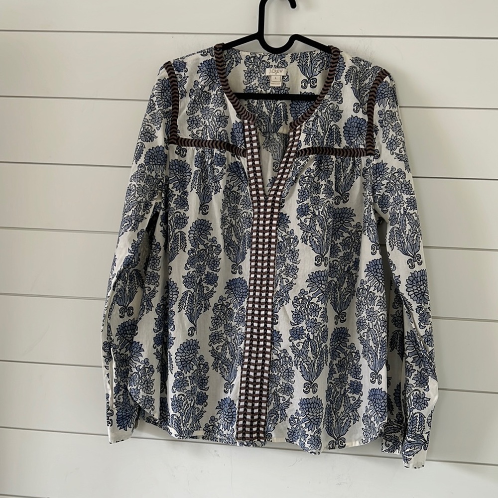 J. Crew Factory Women L, Boho Cotton Tunic